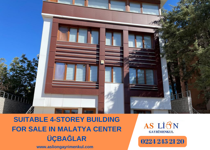 SUITABLE 4-STOREY BUILDING FOR SALE IN MALATYA CENTER ÜÇBAĞLAR